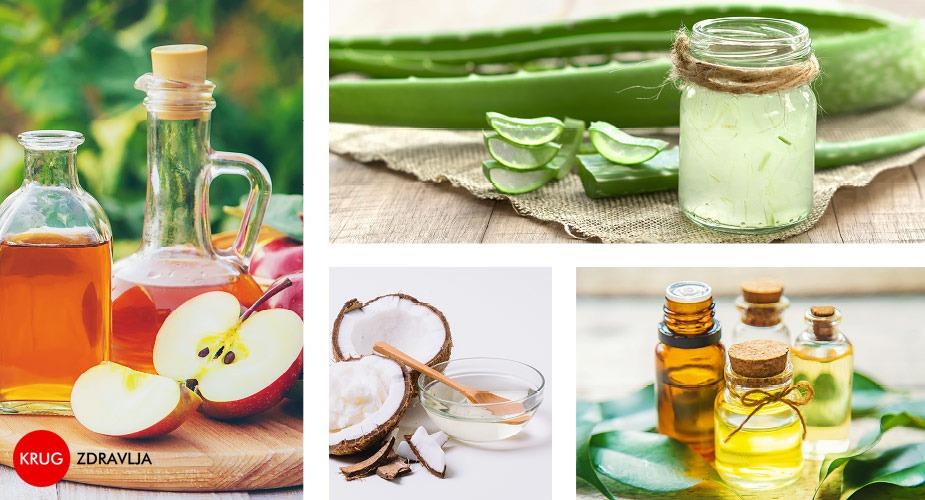 različite namirnice: sirće od jabuka, aloe vera, eterična ulja su odlična kada je perut u pitanju