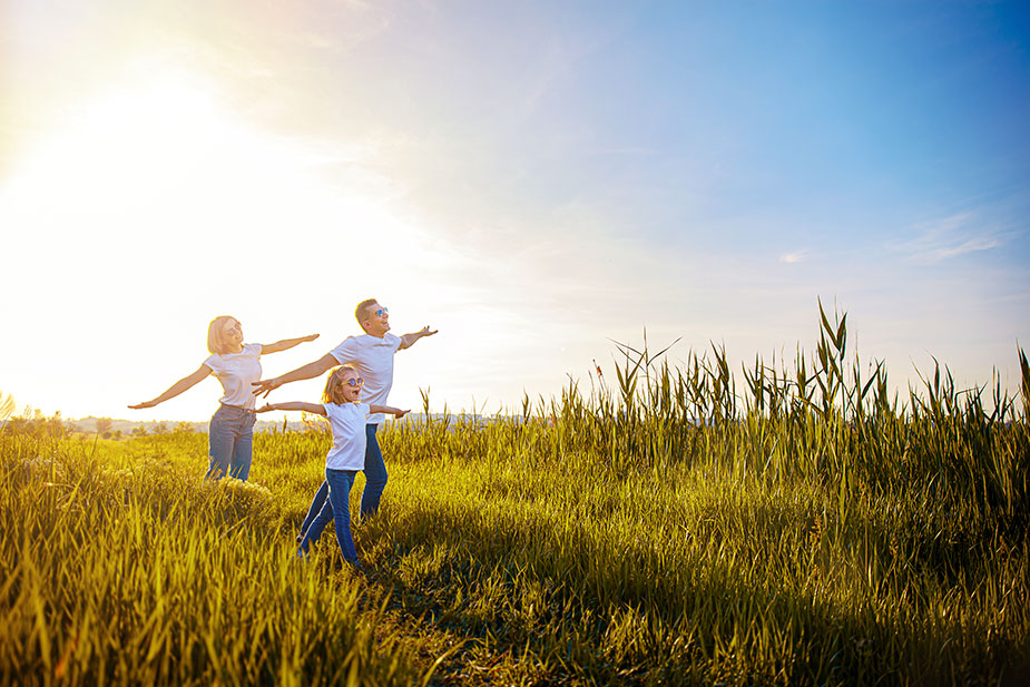 Srećna porodica na odmoru